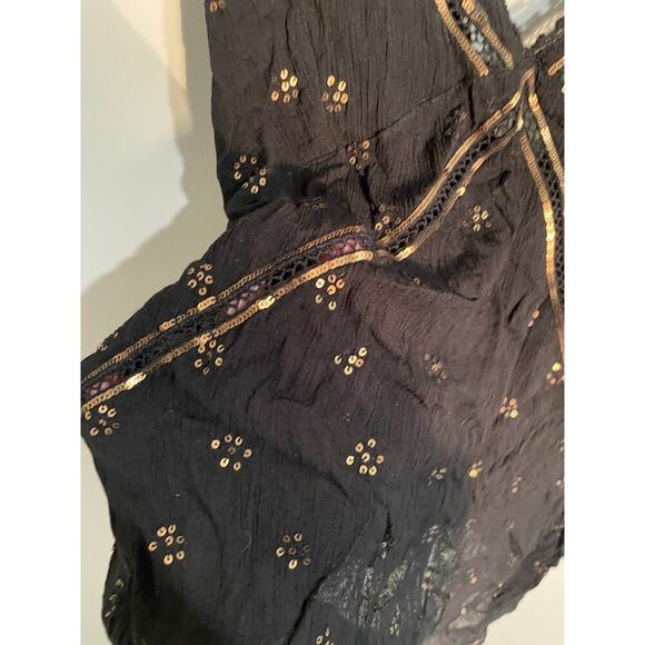 Free People Chloe Embroidered Slip Mini Dress in Black Size XS - Picture 5 of 10